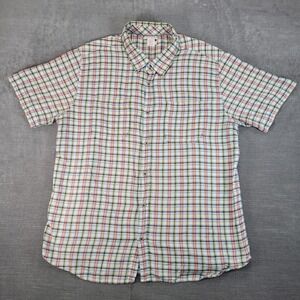 Carbon 2 Cobalt Plaid Shirt Short Sleeve Button Up Casual Mens XL‎